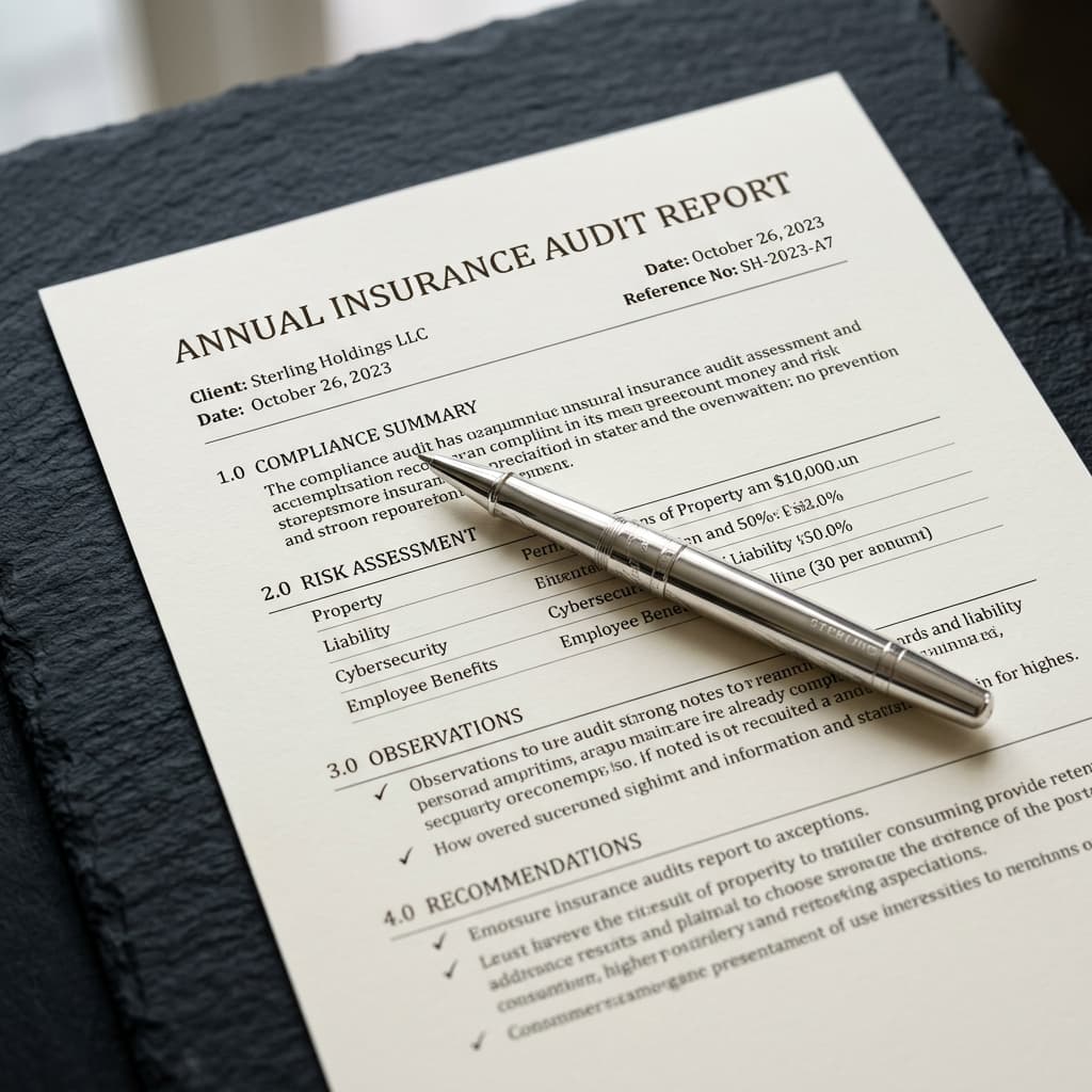 Minimal insurance audit document