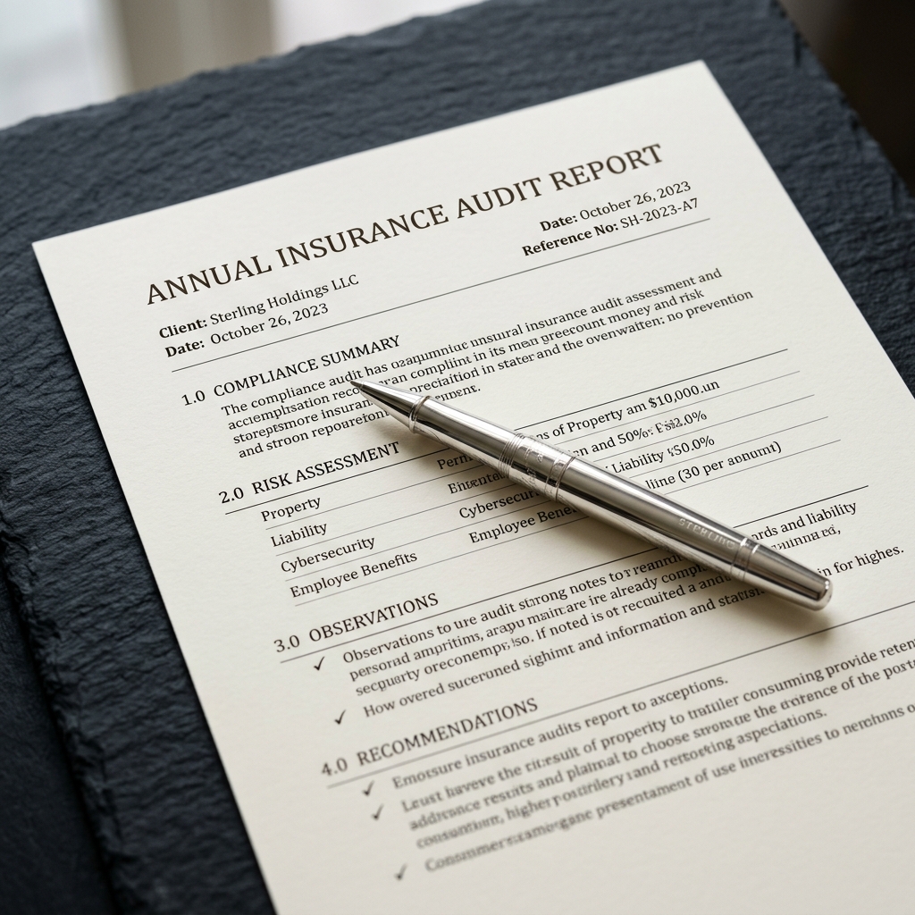 Minimal insurance audit document